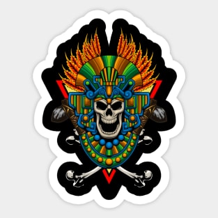 Aztec Skull 1.5 Sticker